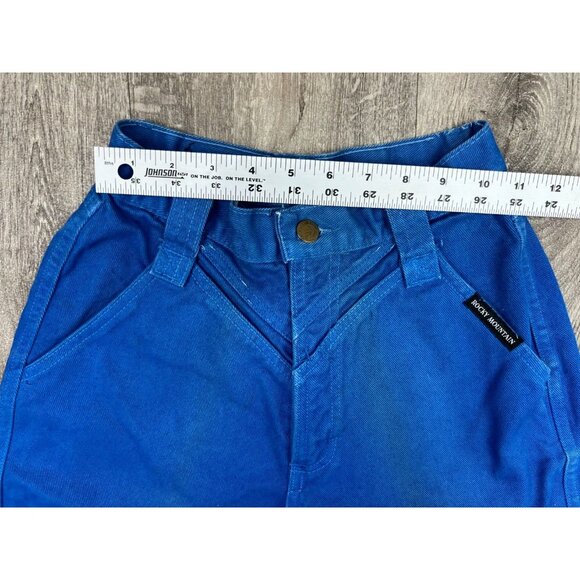 Vintage Womens Rockies Western High Rise Mom Royal Blue Denim Jeans Size 5/27 - Picture 9 of 13